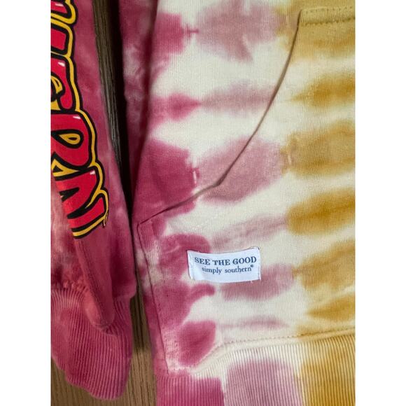 Simply Southern Tie-Dye Size Small Hoodie PTP 21” “Be Simple Live Better” - Picture 6 of 8